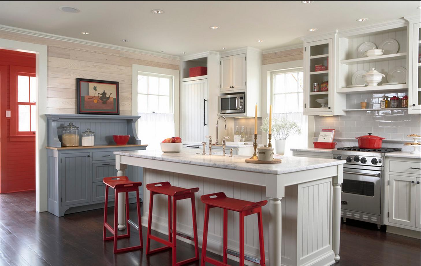 Delorme Designs: RED WHITE AND BLUE KITCHEN & WHAT NOT TA!!
