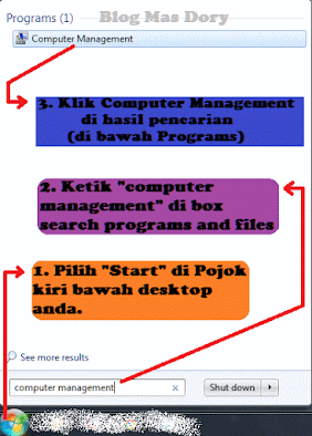 Lihat Urutan Nomor Saat Mencari Computer Management dari Start Windows7 Mencari Computer Management dari Start Windows7 Blog Mas Dory