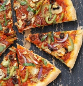 Easy Veggie Vegan Pizza with 20 minute Crust