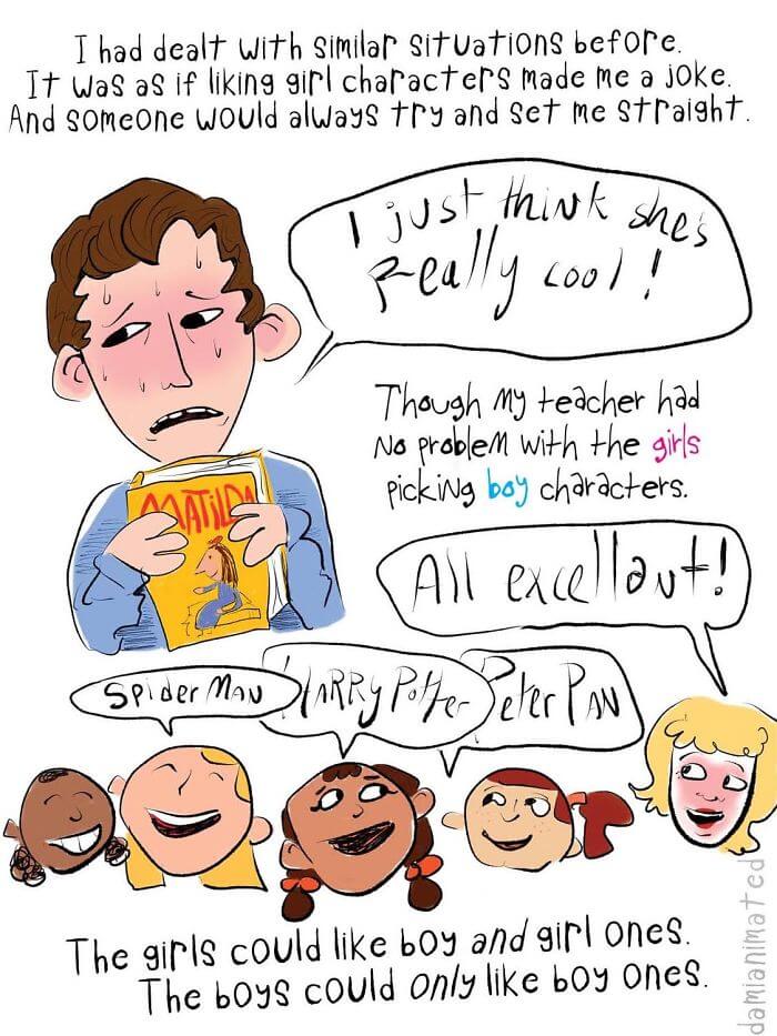 Guy's Comic Illustrates How Little Boys Develop Sexism From Their Interactions With Adults
