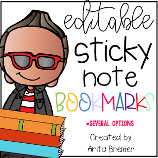 These EDITABLE sticky note bookmarks work with standard AND small sized sticky notes. Perfect for individual or partner work, fiction or non-fiction reading, reading buddies, book clubs, small group guided reading, learners who need direction as they read. Type in what you'd like your students to look for as they read! 