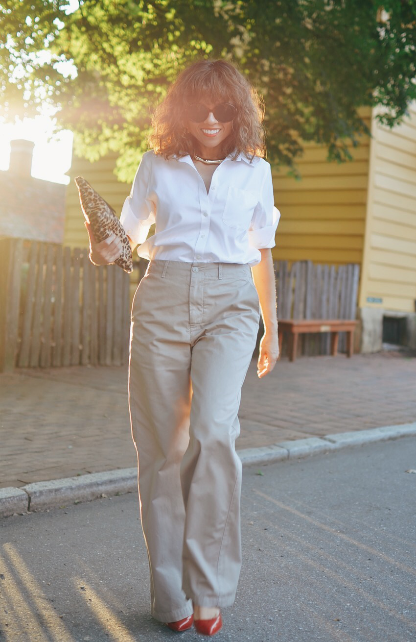 A Simple Work Outfit With Khaki Pants MY SMALL WARDROBE