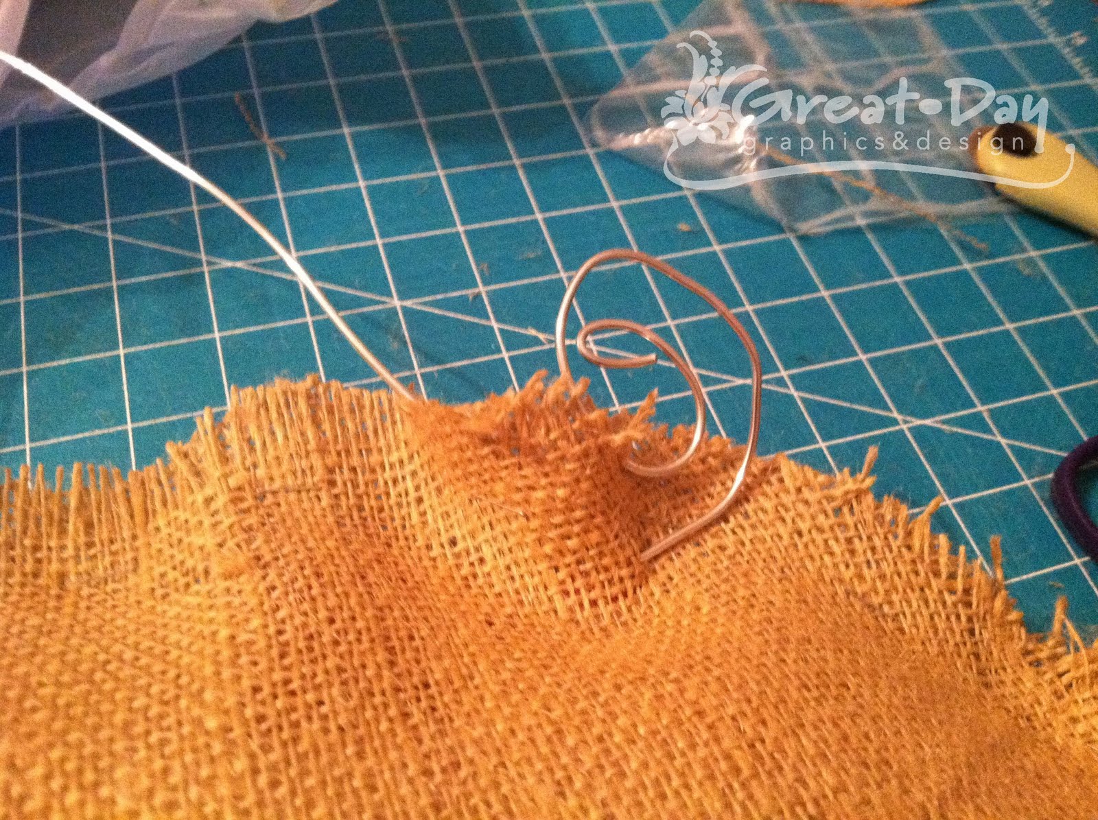 The Creative World of Great Day Graphics & Design Burlap Painted & Stuffed Door Hanger Tutorial