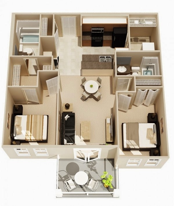 2 Bedroom Apartment/House Plans part 2 FREE STUFFS FOR