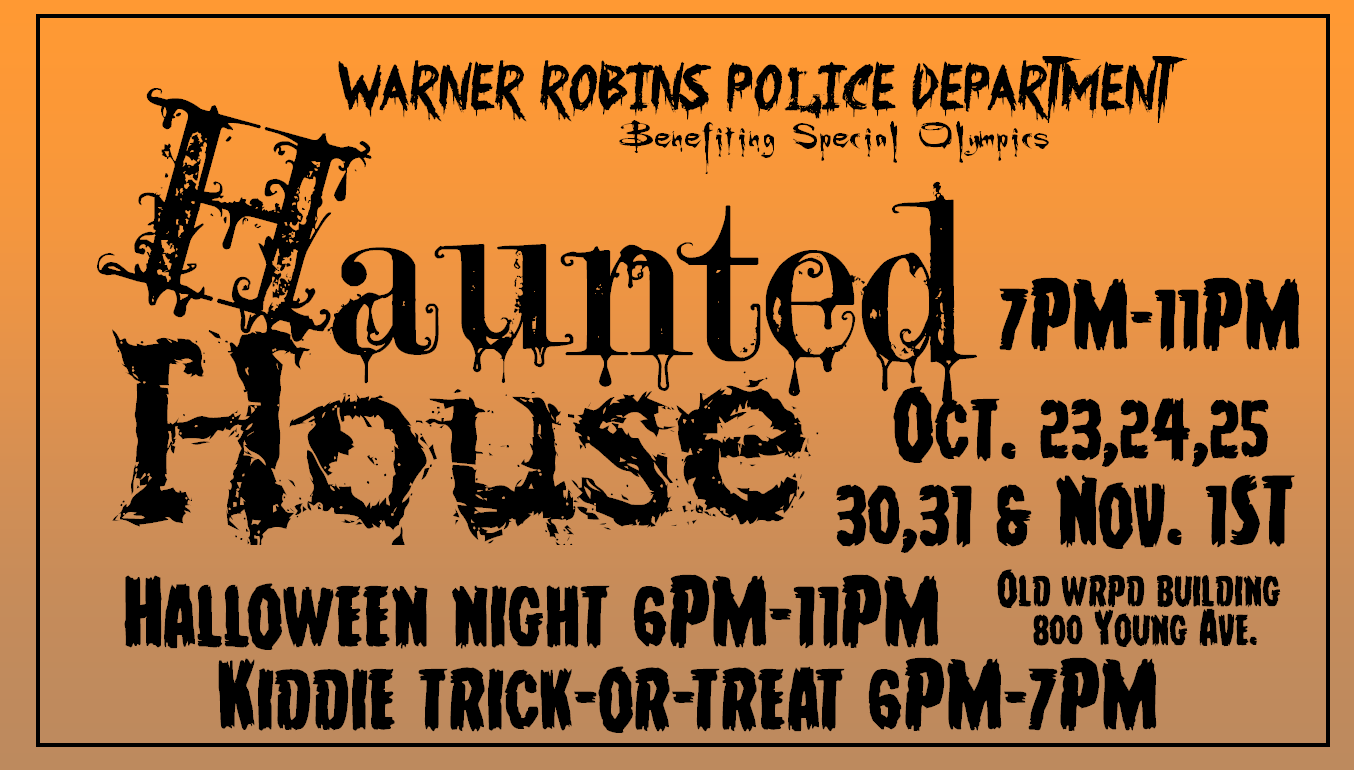 Warner Robins Police Department WRPD Haunted House to Open in Old