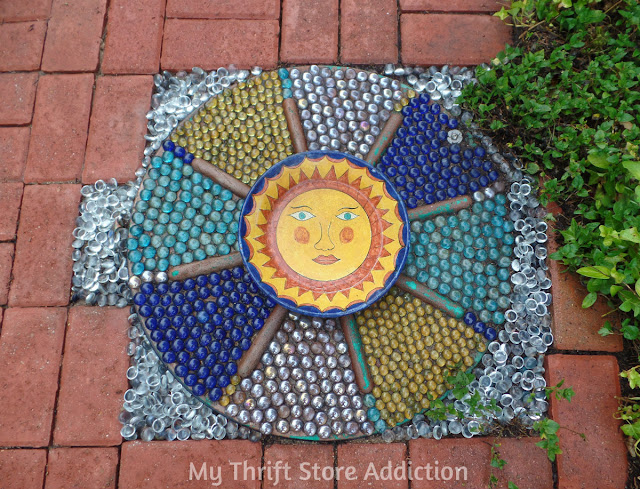 mosaic garden art camouflage