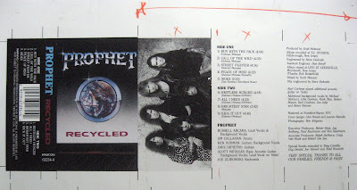 Pre-production cd artwork for 1991 Recycled album from Prophet