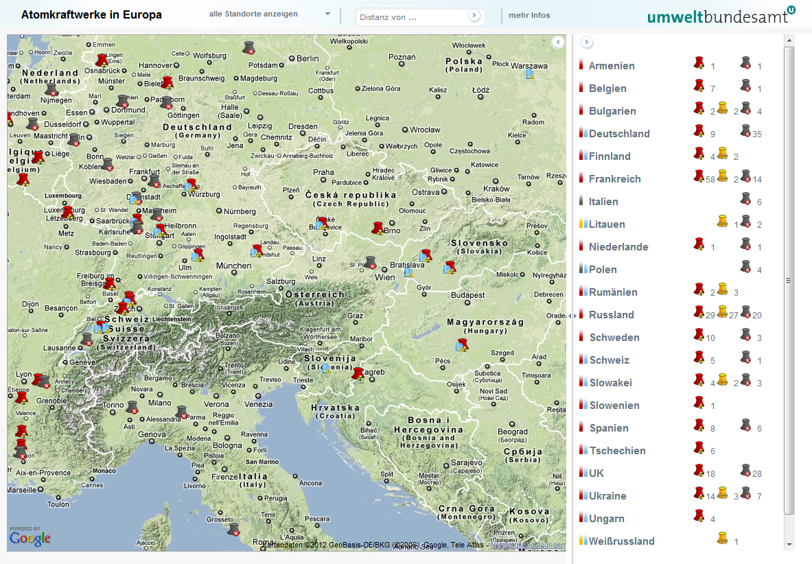 facts and figures: europe ⇔ austria: Interaktive Karte: Dokumente zu