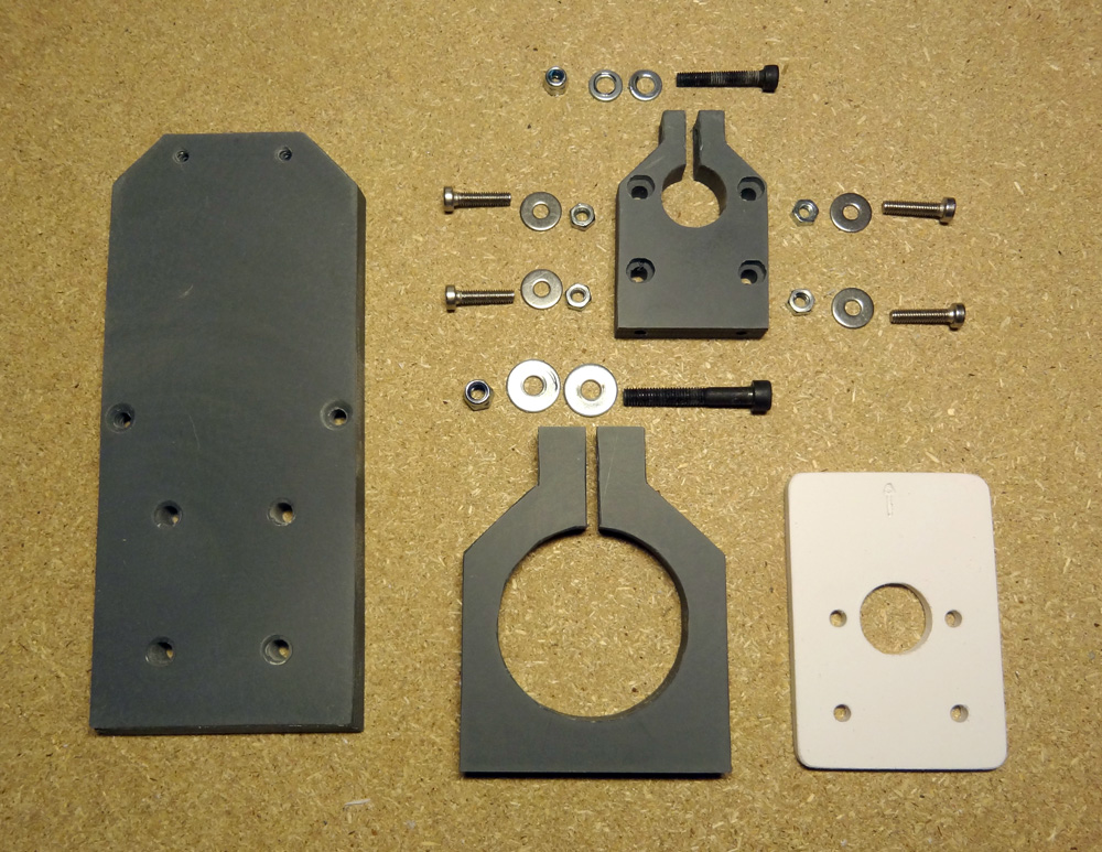 Homemade CNC Router Got a "real" Dremel now, so made a new router mount.