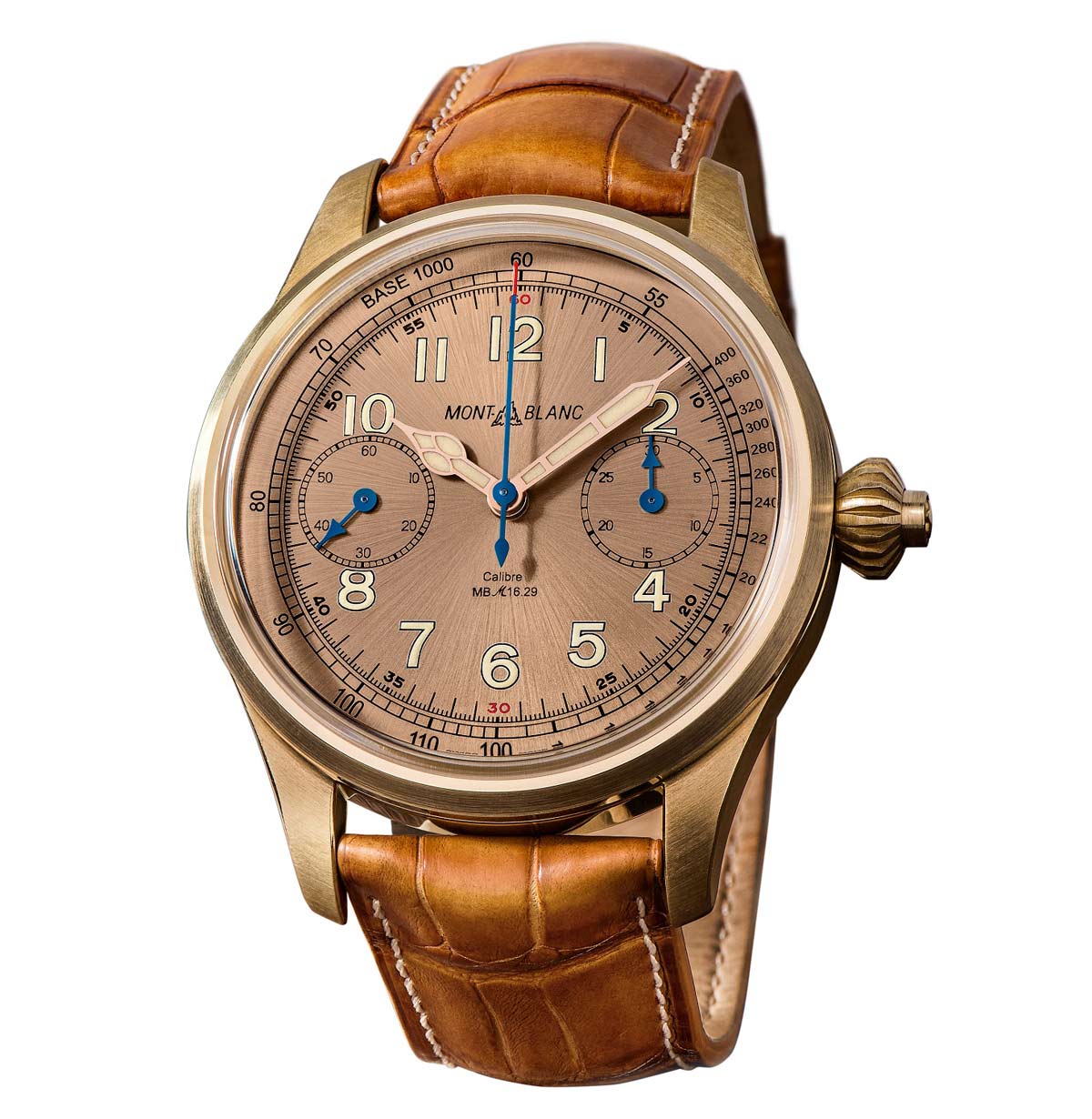 Montblanc 1858 Chronograph Tachymeter with Salmon Dial Time and Watches
