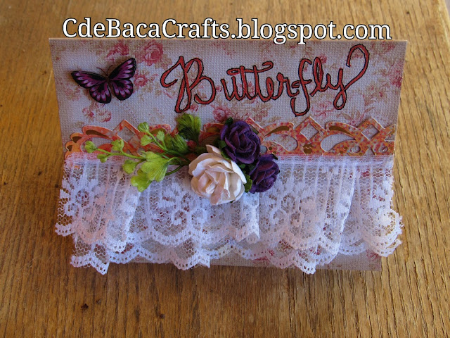 Handmade Butterfly Girl Cards with Flowers by CdeBaca Crafts Blogspot.