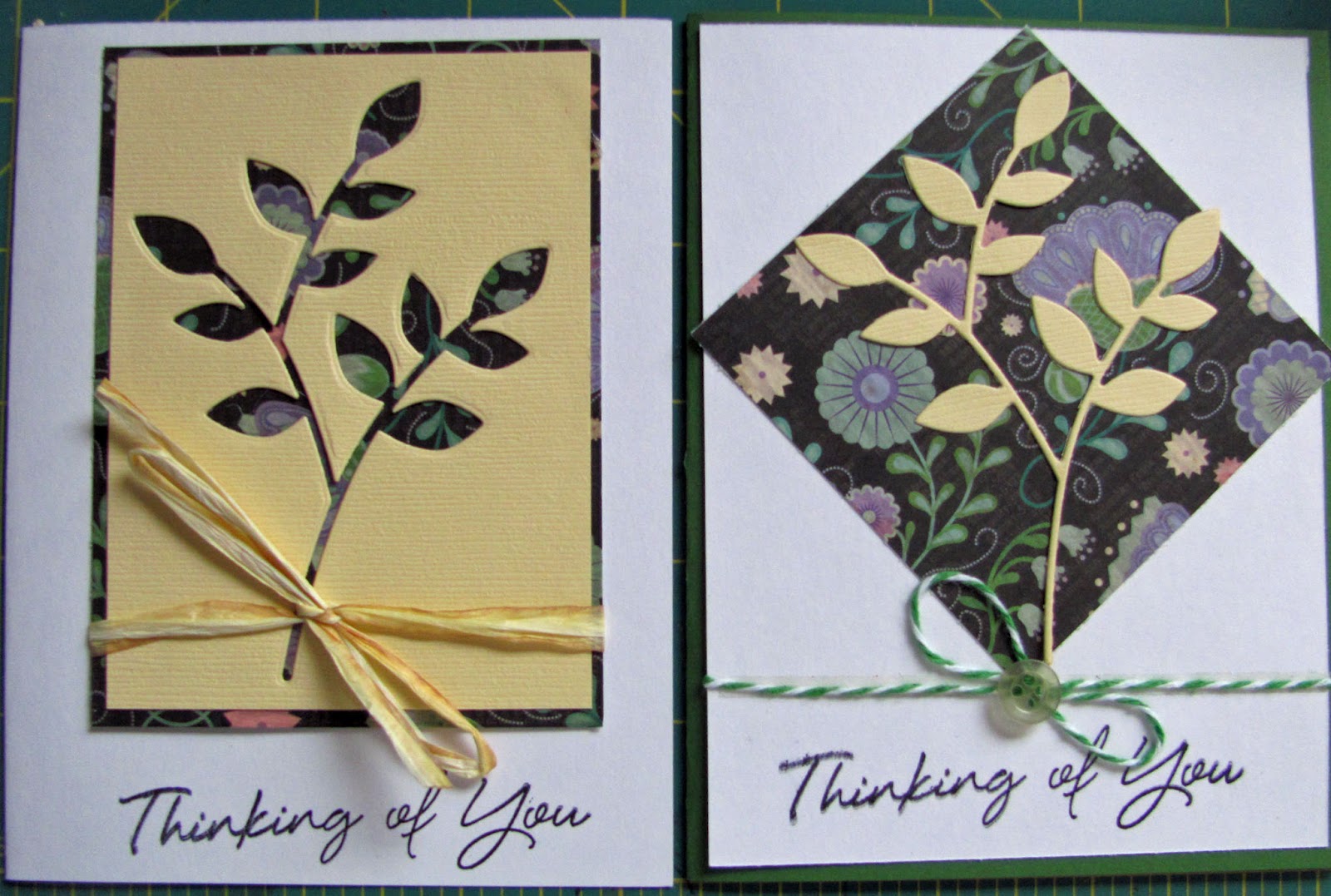 StampingGEM Lorelei leaf die cut cards