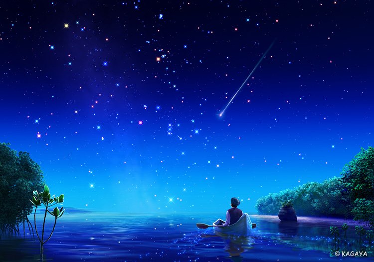 Tranh vẽ kỹ thuật số, Kagaya Yutaka, bầu trời sao, hình vẽ bầu trời ban đêm: Thưởng thức sự tôn sùng của Kagaya Yutaka trong bức tranh kỹ thuật số của bầu trời sao tuyệt đẹp. Tranh vẽ bầu trời ban đêm sẽ đưa bạn vào một hành trình đầy màu sắc và cảm hứng, bạn sẽ thấy bầu trời như chưa bao giờ thấy.
