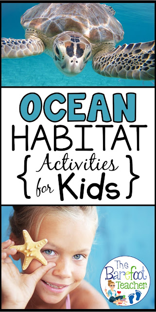 Find more Ocean Activities than you know what to do with for your Preschool & Kindergarten aged littles! I've included art & crafts, books, freebies, literacy activities, & more.