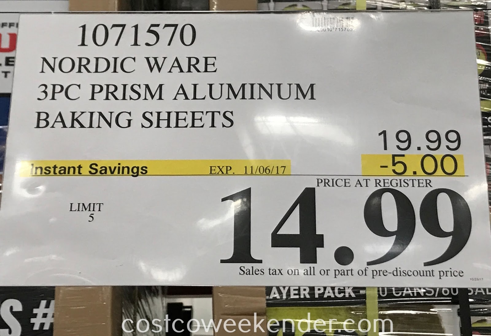 Nordic Ware Natural Prism Baking Sheet Set (3 piece) Costco Weekender
