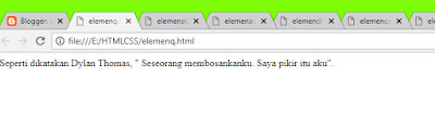 Struktur DOKUMEN HTML5 #4 : ELEMEN-ELEMEN FRASE elemen <q>
