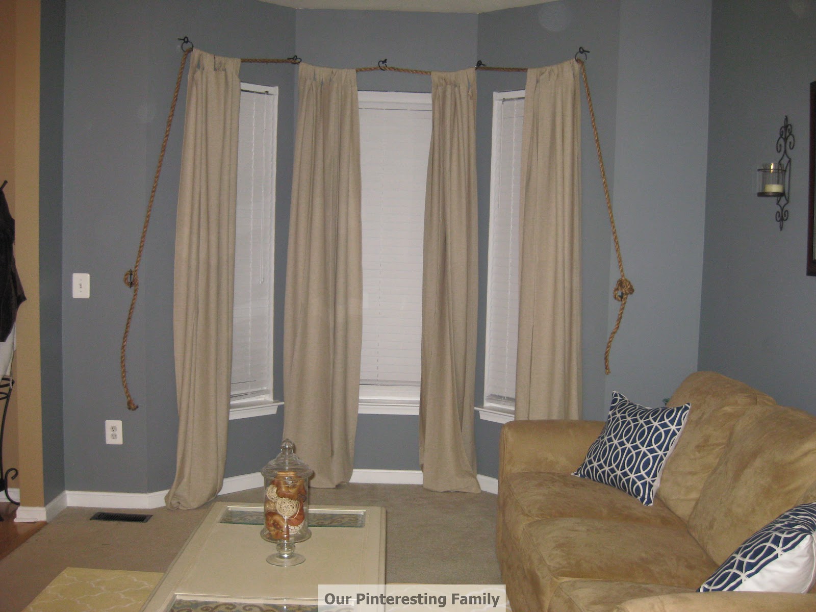 Nautical Knot Curtain Rod Think Theme I Have A Jute Mirror Our Ing Family Nautical Rope Curtain Rod Re Post