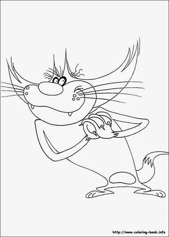 oggy and olivia coloring pages - photo #15