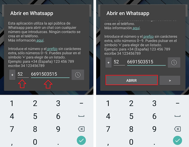 Enviar mensajes en WhatsApp sin agregar el número 