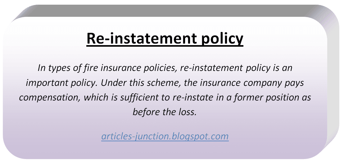 Fire insurance policies cover your dwelling, other structures, personal property and additional living expenses. Articles Junction Types Of Fire Insurance Polices Meaning And Definition Of Fire Insurance