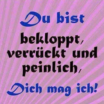 Dies und Das Du bist bekloppt, verrückt und peinlich, Dich mag ich! P