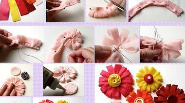 Cómo hacer flores de fieltro o paño / DIY