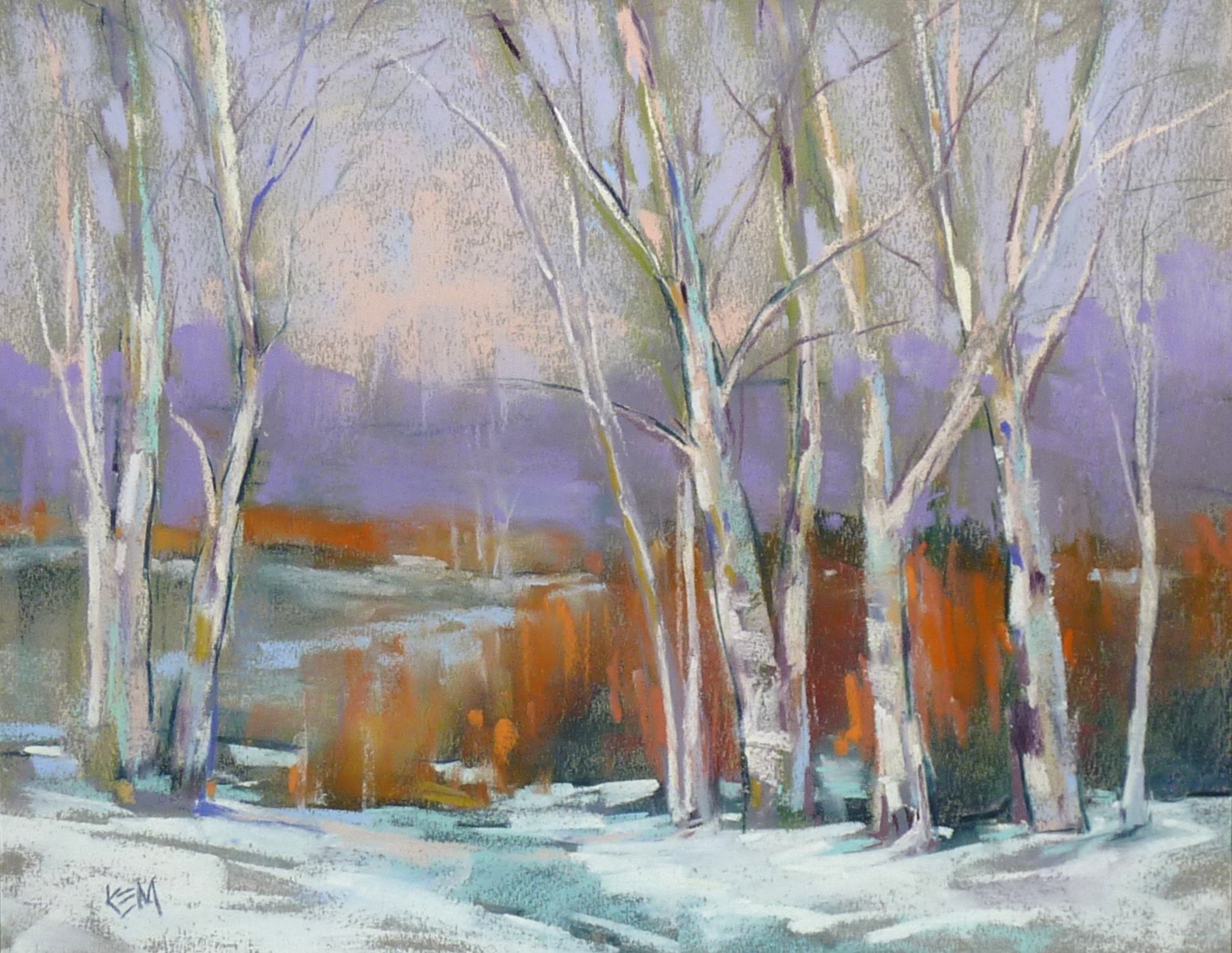 Painting My World Painting Snow with Almost White Pastels