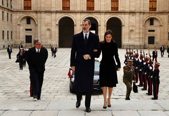 King Felipe, Queen Letizia, King Juan Carlos, Queen Sofia, Infanta Elena and Infanta Cristina attended memorial event at El Escorial Monastery