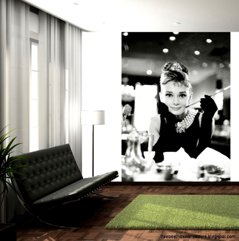 Audrey Hepburn 001 Large Wall Mural   Free Paste