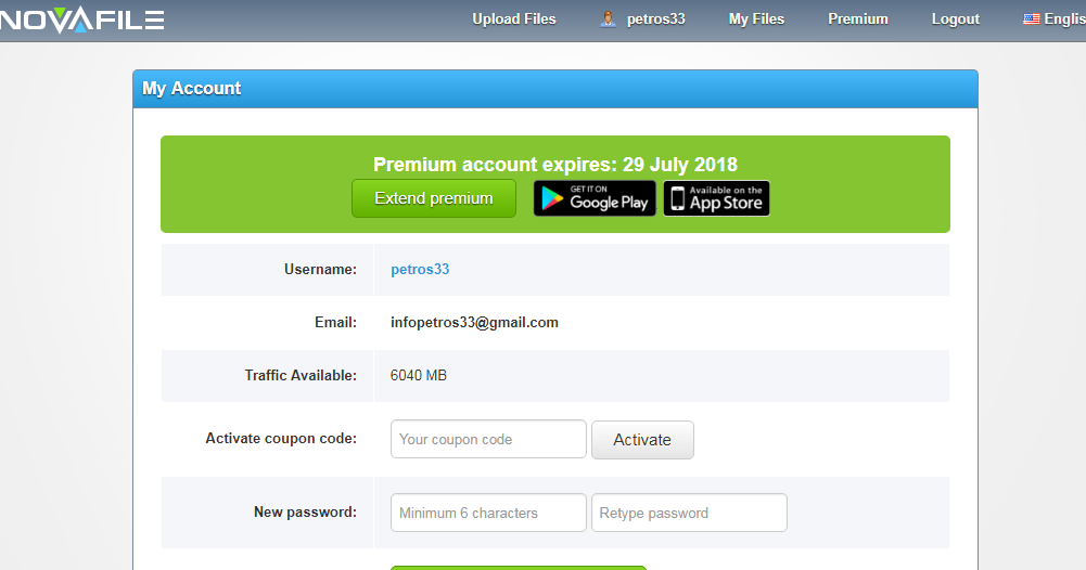 Hitfile Premium Account