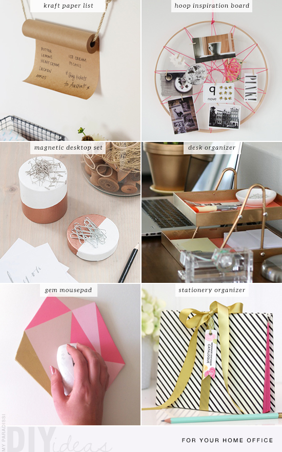 6 pretty and creative diys for your home office and desktop 