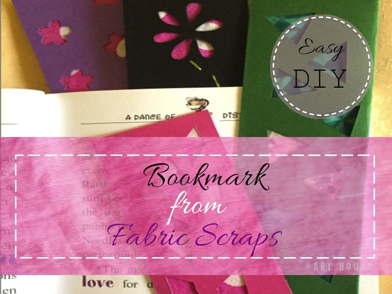 Quick and Easy Fabric Bookmarks with scraps of fabric