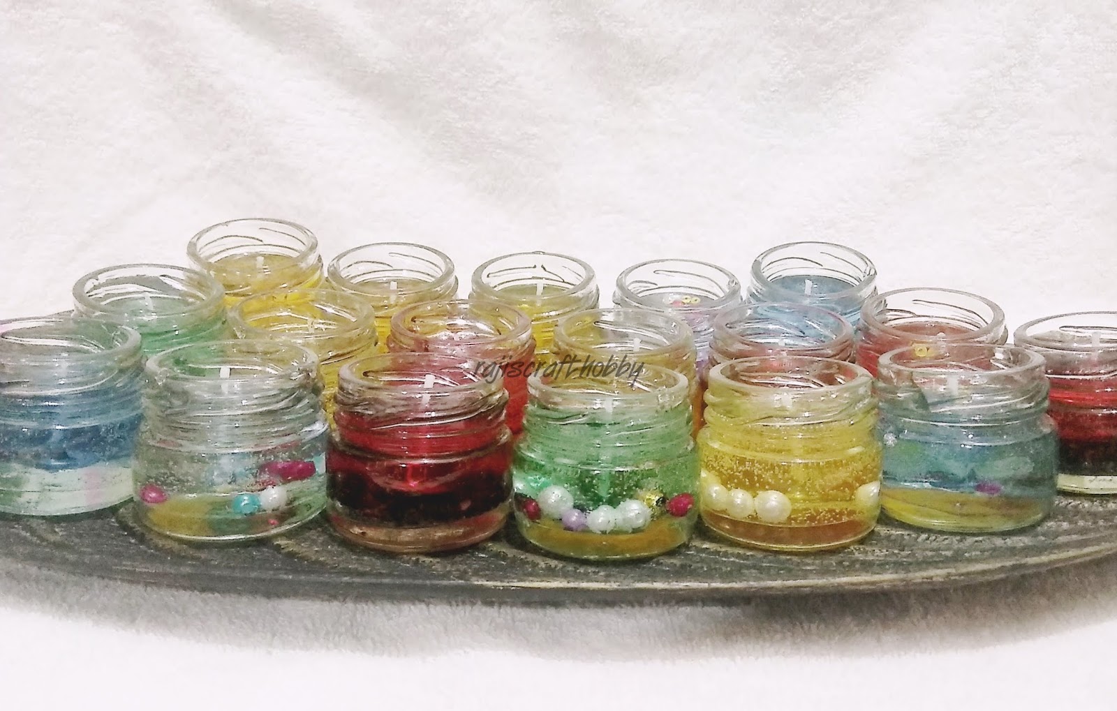 Raji's Craft Hobby: DIY Colored Gel Candles