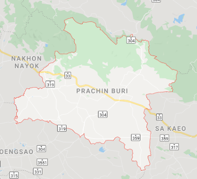 Map of Prachinburi province