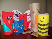 manualidades para niños 2 a 4 años. Con los conos de papel higienico y papel .