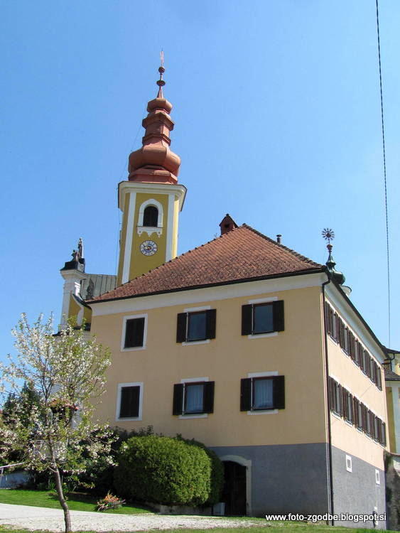 Slovenija, Sladka Gora, cerkev Matere Božje, župnišče Štajerska