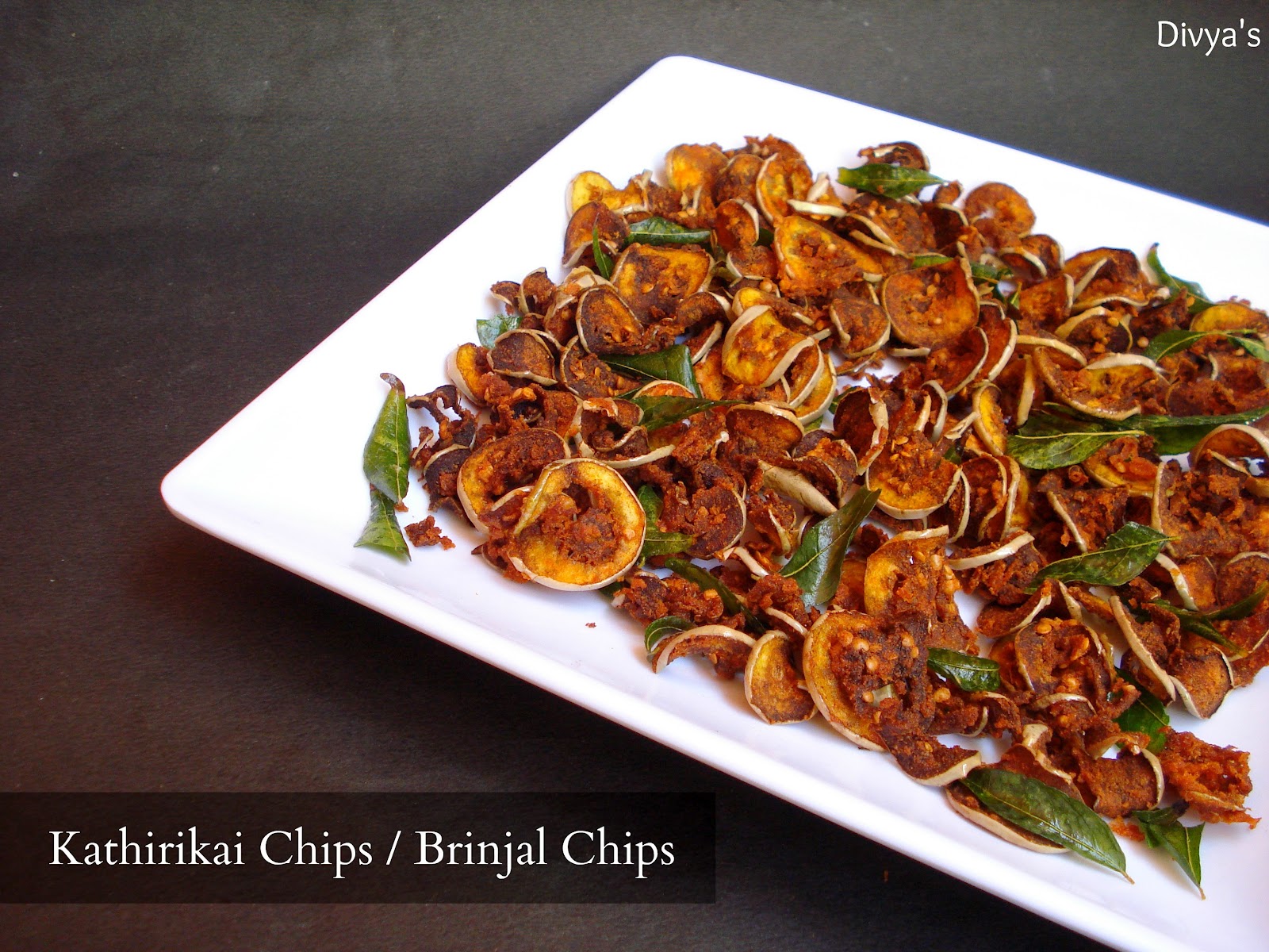 Kathirikai Chips / Eggplant Chips / Brinjal Chips You Too Can Cook