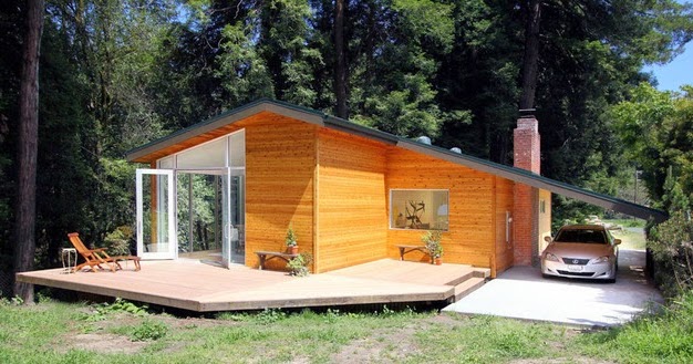 Desain Rumah Sederhana Dengan Dinding Kayu Rancangan Desain
