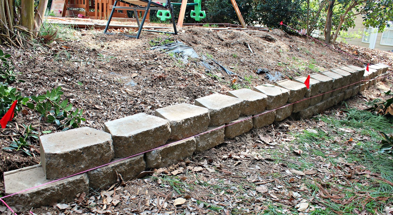 carolina on my mind: Backyard Retaining Wall: Part 1