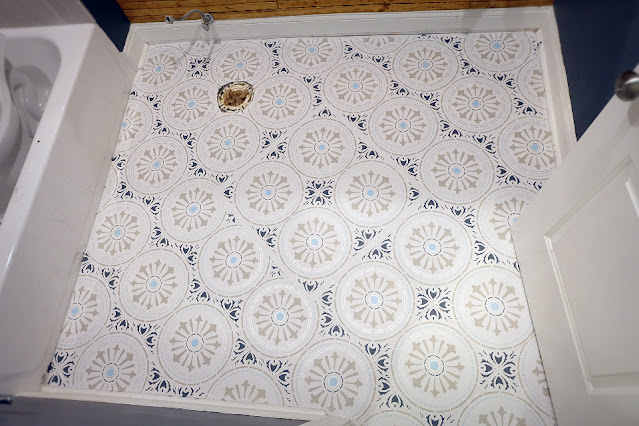 bathroom floor paint complete