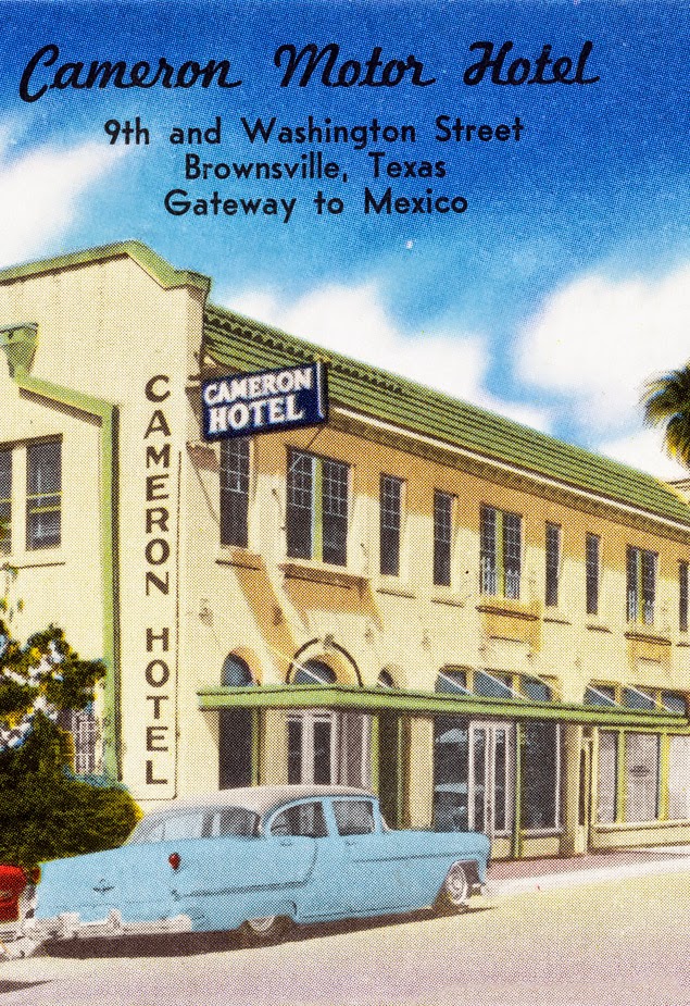 Brownsville Station Cameron Motor Hotel postcard lowrider