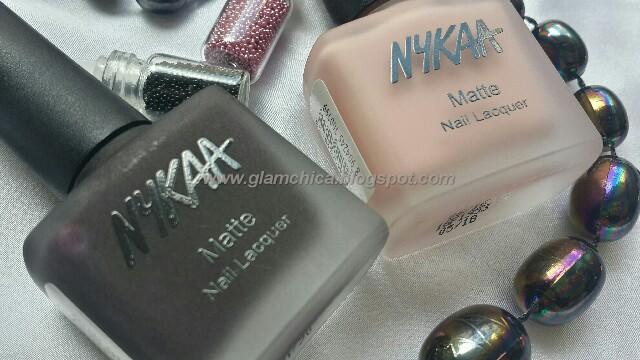 Nykaa Matte Nail Lacquer Pink Meringue & Black Cherry Pie : Review, Price & Swatches
