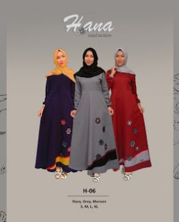 Koleksi terbaru Gamis Muslimah Hana H-06