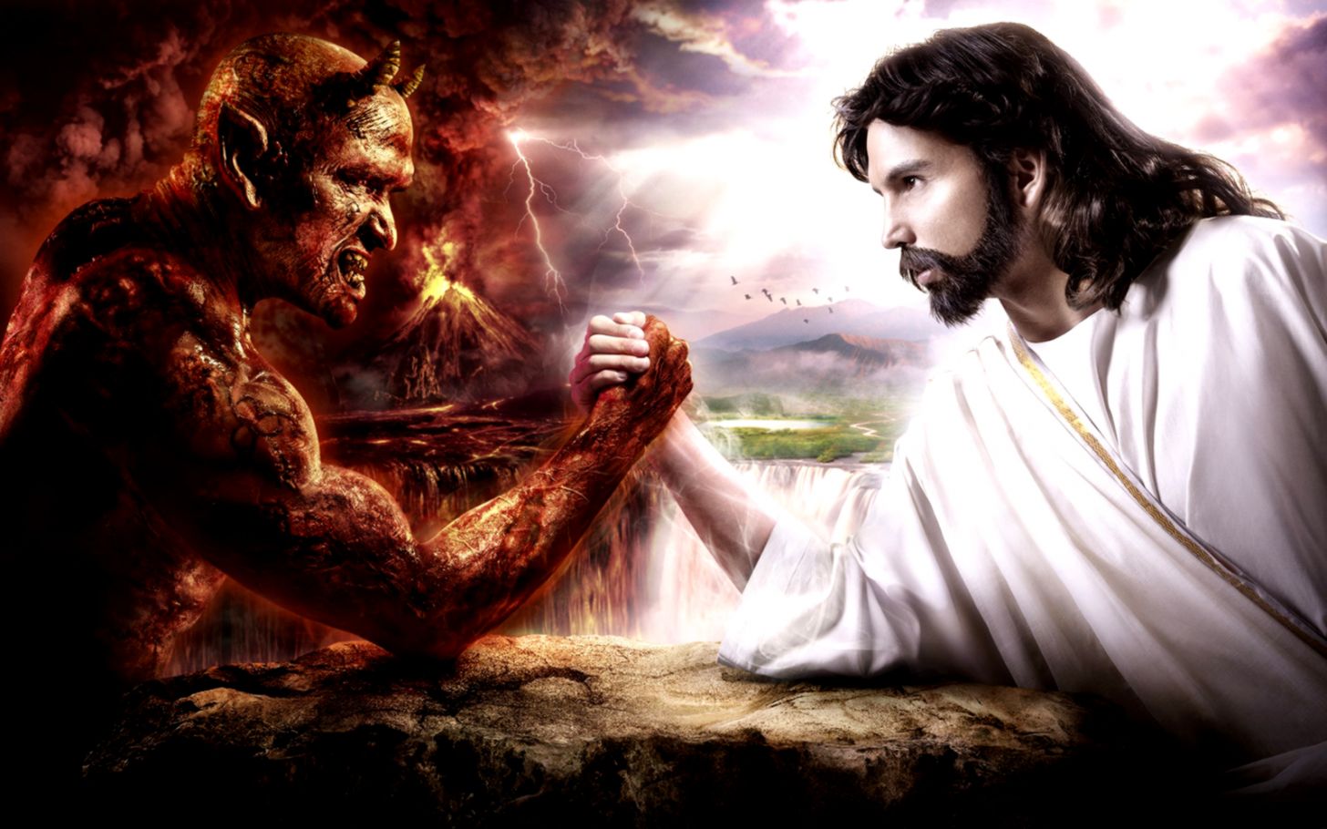Full HD Wallpapers  Drawings and Paintings Religion Devils Jesus