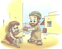 Jesus alimenta um mendigo