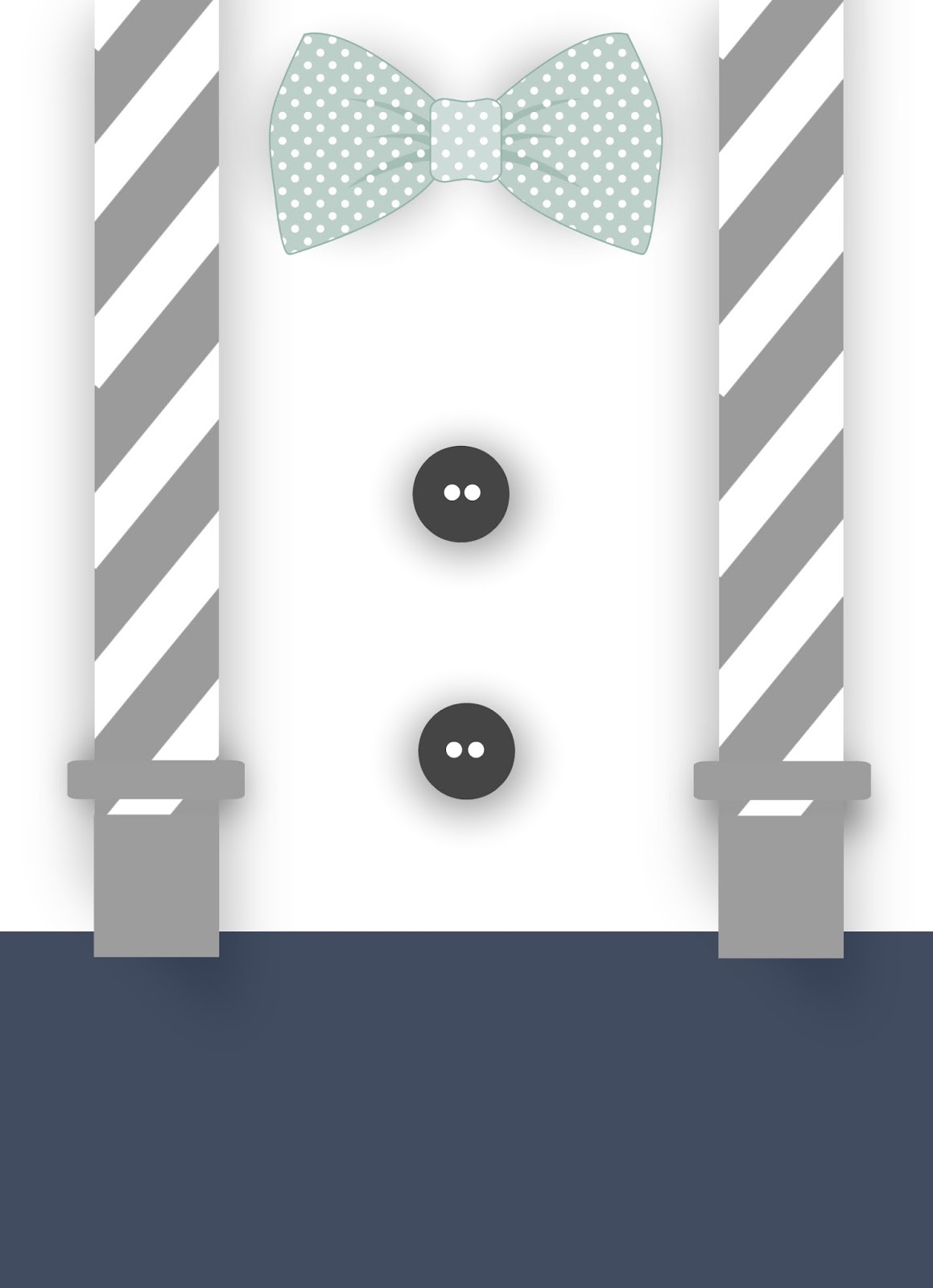 Stripes Sweets Little Man Baby Shower Template