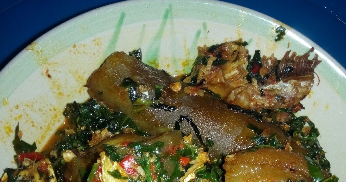 Pwesh Kitchen All Nigerian Food Recipe Blog FLUTED PUMPKIN LEAF SOUP