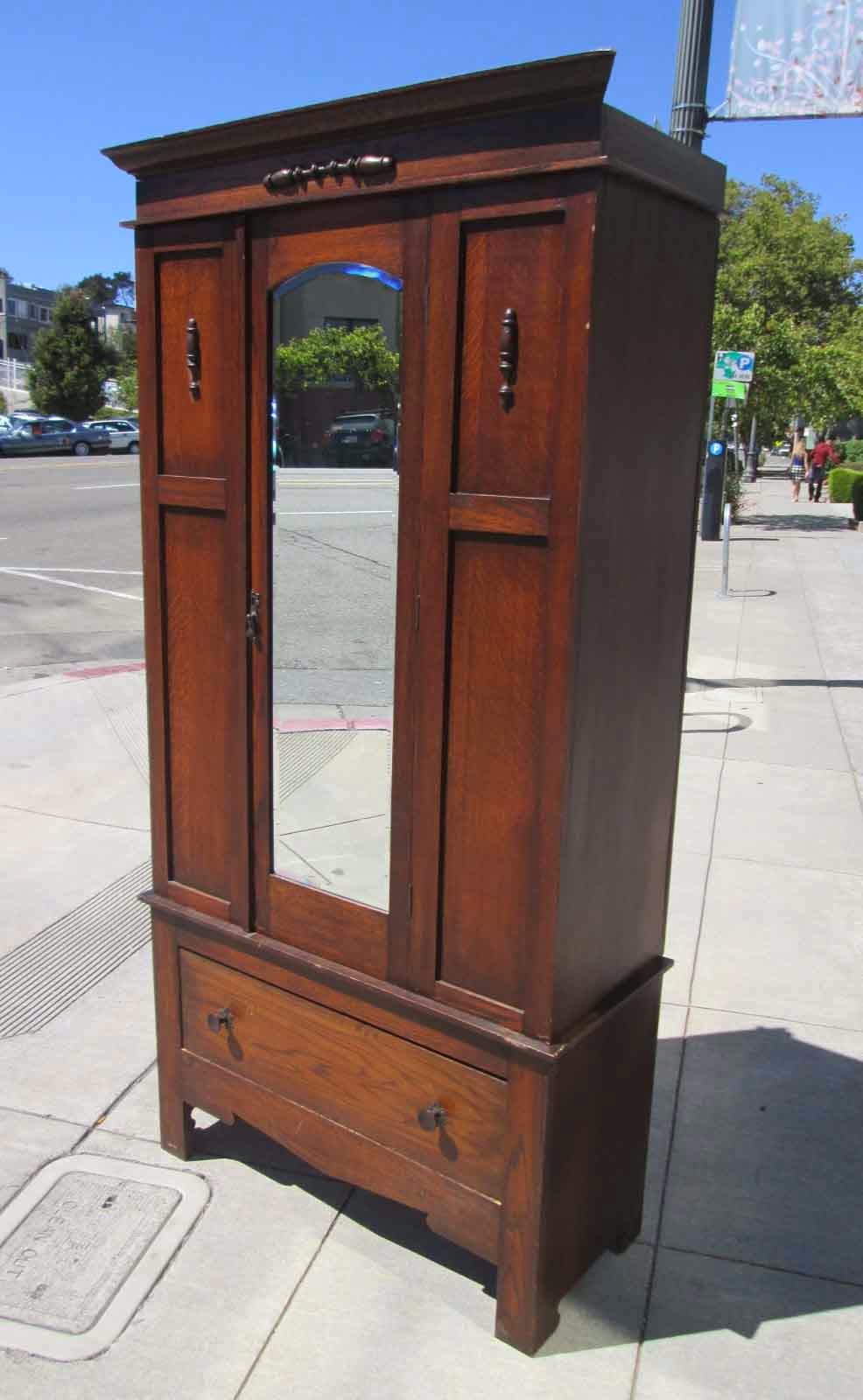 UHURU FURNITURE & COLLECTIBLES SOLD Narrow Antique Armoire 145