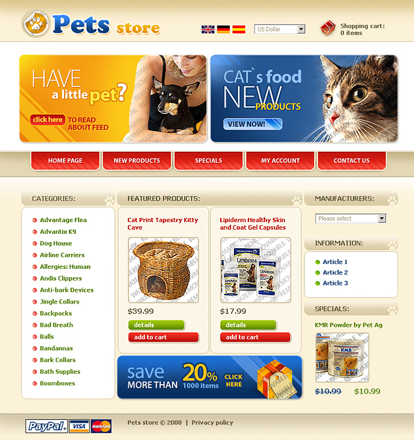 Eagle X Webs: 7 free online stores templates Eagle X Webs: 7 free online stores templates