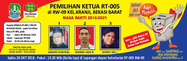 RW-09 KRANJI - BEKASI BARAT: Pemilihan Ketua RT-005 dan RT-006 di RW-09